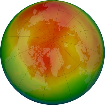 Arctic ozone map for 1987-03